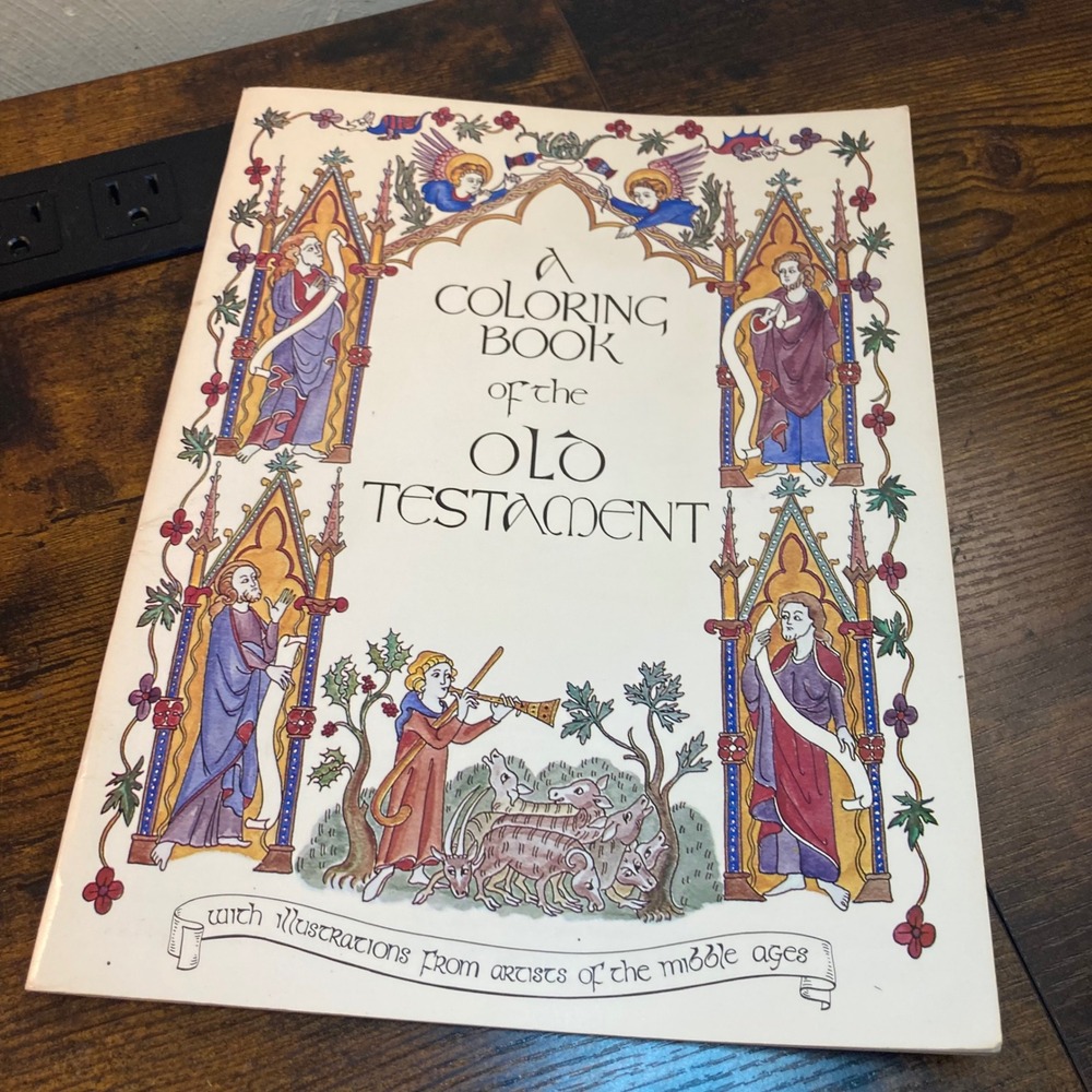 Bible Old Testament Coloring Book 1998 Vintage Medieval Art NEW Bellerophon Book